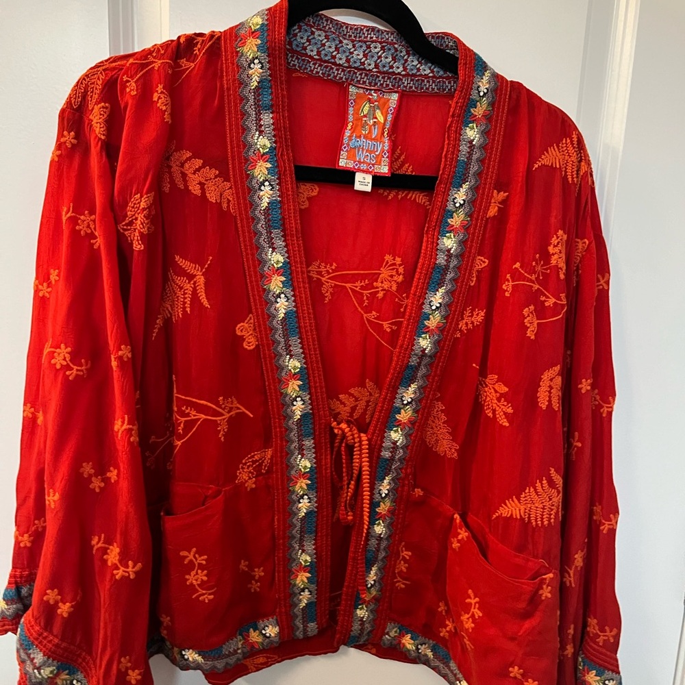 Johnny Was Womens Beautiful Orange
Star Danica Kimono Size- Small - Picture 8 of 10